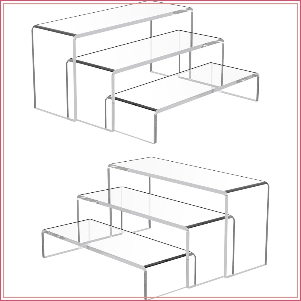 Cupcake Stand Tier - Paquete de 6 Soportes Transparentes para