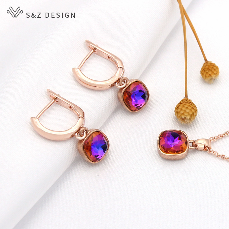 Event Z - S & Z-pendientes colgantes de cristal