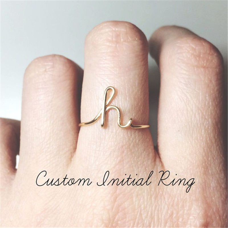 Event Z - Anillo Unisex con 26 letras, sortija