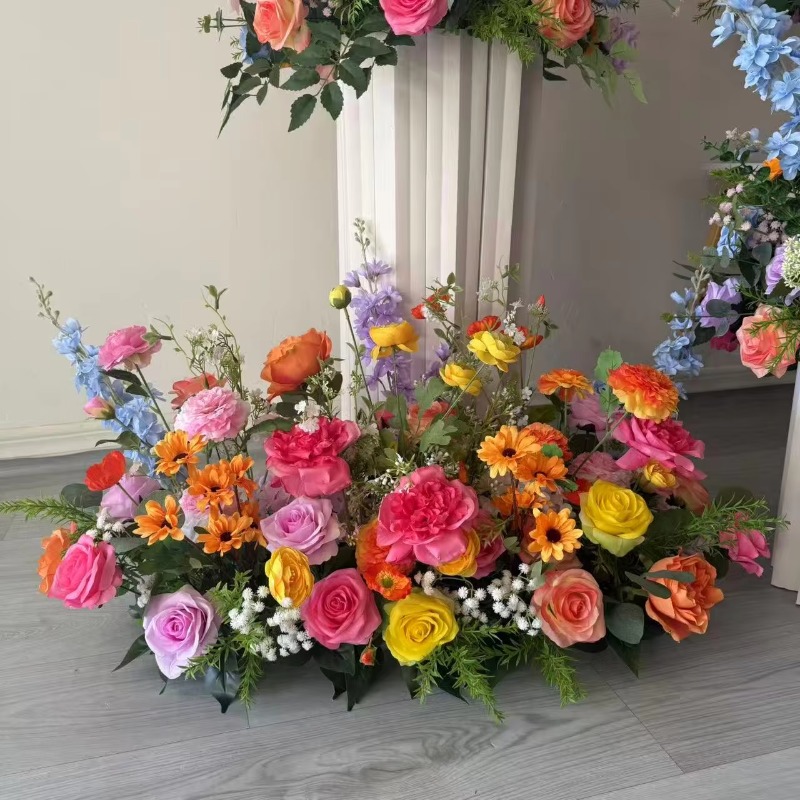 Tiras florales blancas y verde - Dessert Table Backdrop reseña y precio