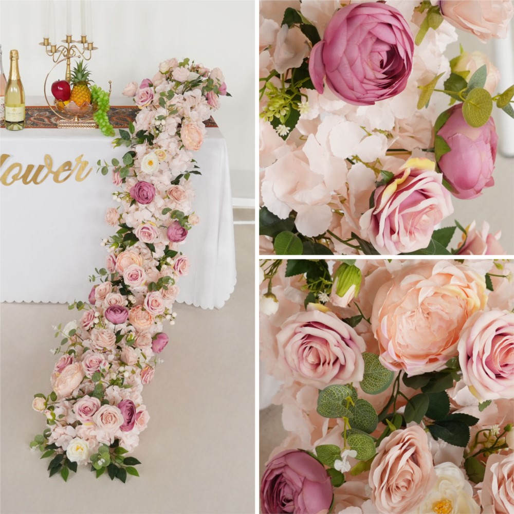 Uflower 200cm rosa hortensia f - Flower Wall Panel reseña y precio