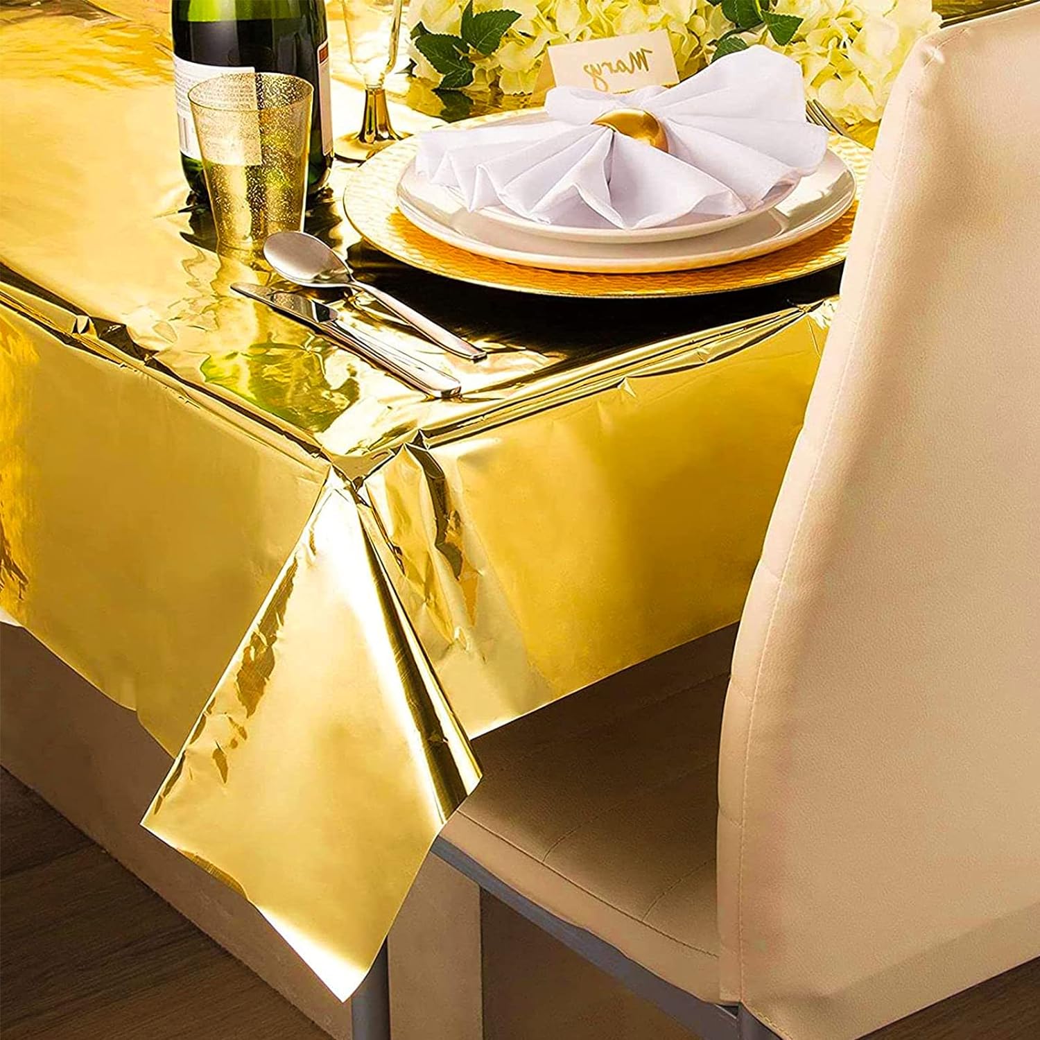 Mantel desechable de plata y o - Table Cloth Disposable reseña y precio