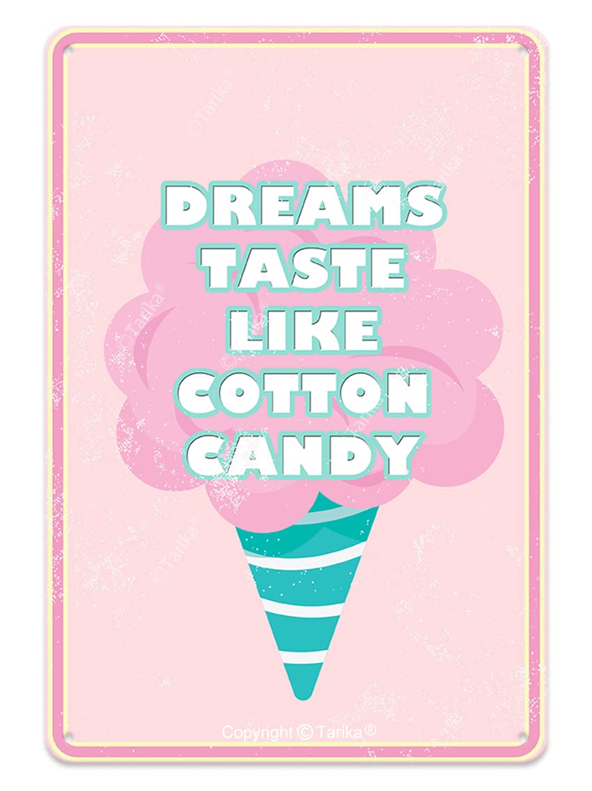 Letrero de metal vintage con d - Cotton Candy Cone reseña y precio