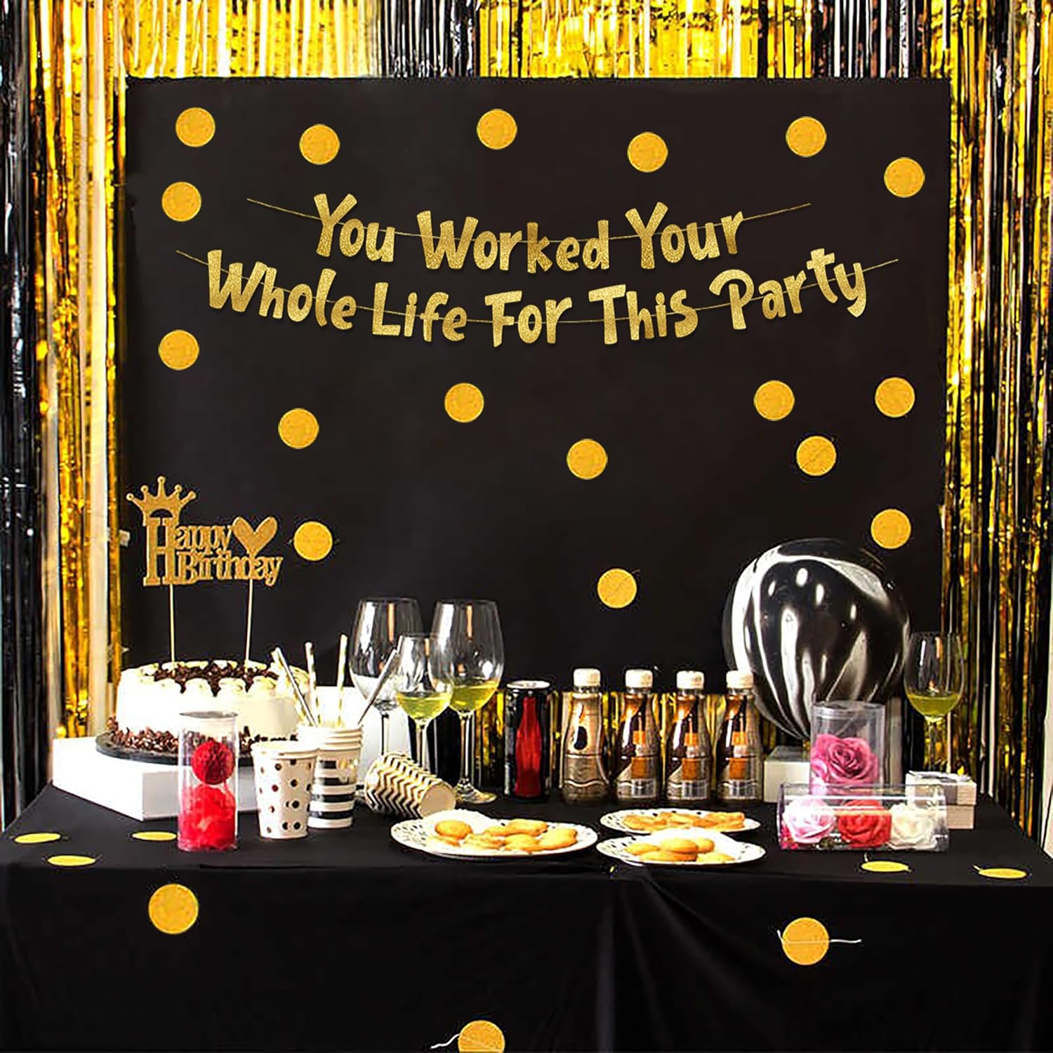 Decoraciones para Fiesta de Ju - Party Banner Gold reseña y precio